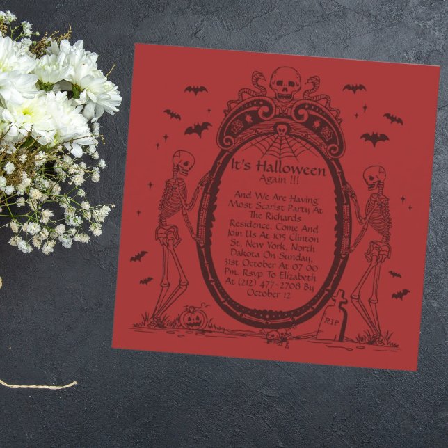 Invitation Vintage Frame Halloween (Créateur téléchargé)
