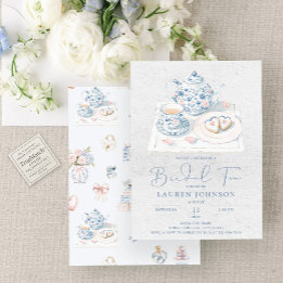 Invitation Vintage French Toile Chinoiserie Bridal Tea Shower