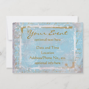 Invitation Vintage French Toile & Script No. 2