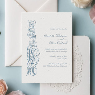 Invitation Vintage frontière baroque Elégant mariage Invitati