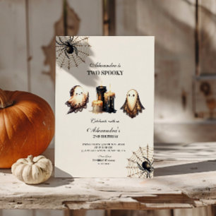 Invitation Vintage gothique Éffrayant Halloween 2e anniversai