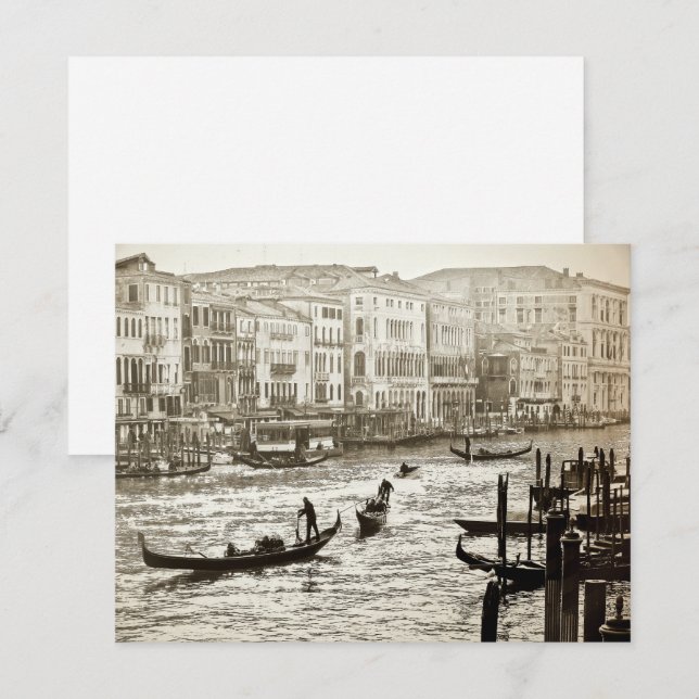 Invitation vintage GRAND CANAL (Devant / Derrière)
