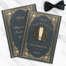 Vintage Groomsman Proposition Temps pour s'adapter