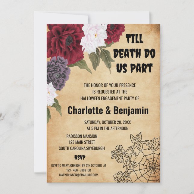 Invitation Vintage Halloween (Devant)