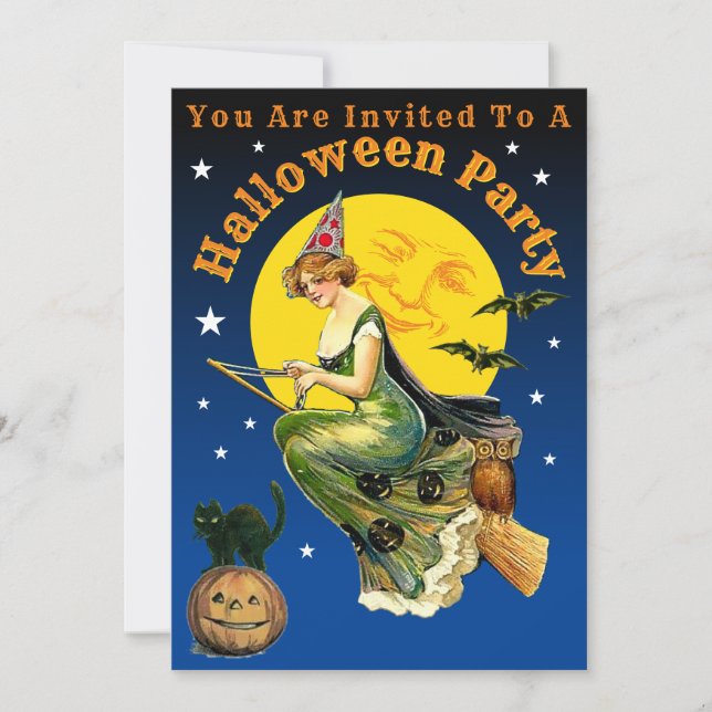 Invitation Vintage Halloween Modèle de l'invitation (Devant)