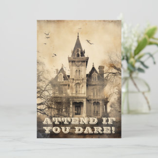 Invitation Vintage Haunted Mansion fête d'Halloween
