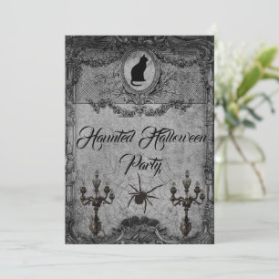 Invitation vintage Haunween Party Halloween