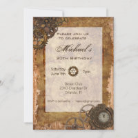 Vintage Industrial Steampunk fête d'anniversaire