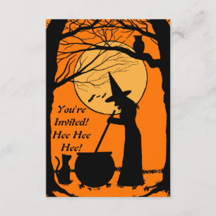 Invitation vintage inspirée de la fête d'Halloween