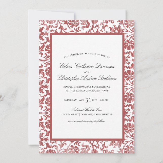 Invitation Vintage Lace | Mariage (Devant)