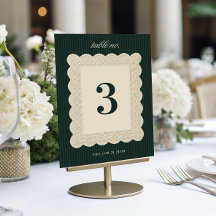 Vintage Lace Old Money Wedding Table Number 