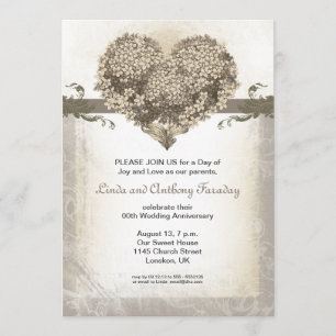 Invitation vintage magnifique pour anniversaire de