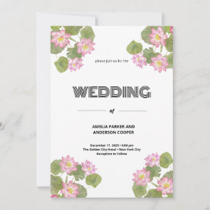 Invitation Vintage Mariage Floral