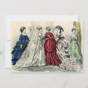 Invitation vintage Mariage victorienne