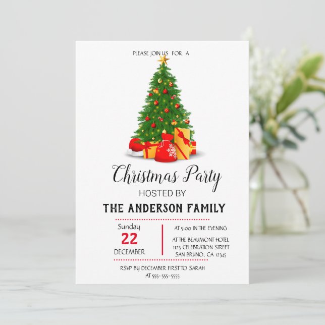 Invitation Vintage Noël (Debout devant)