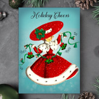 Vintage Noël cloches vertes rouge parties scintill