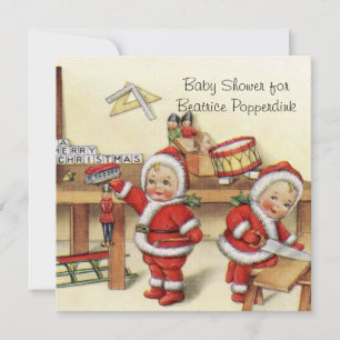 Invitation Vintage Noël Rétro Noël Xmas Personnalisé