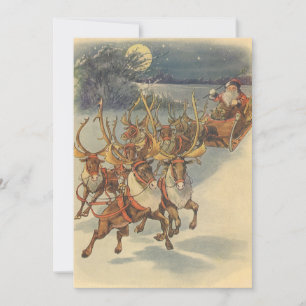 Invitation vintage Noël Saint-Nicolas victorien