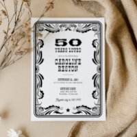 Vintage Occidental Noir Blanc Cowboy Rustique Anni