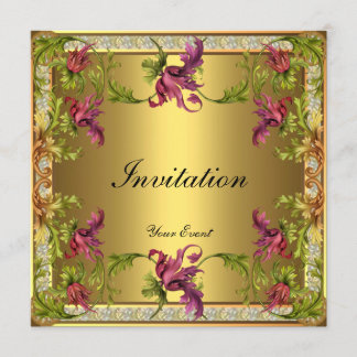 Invitation Vintage or Victorien Floral Frame