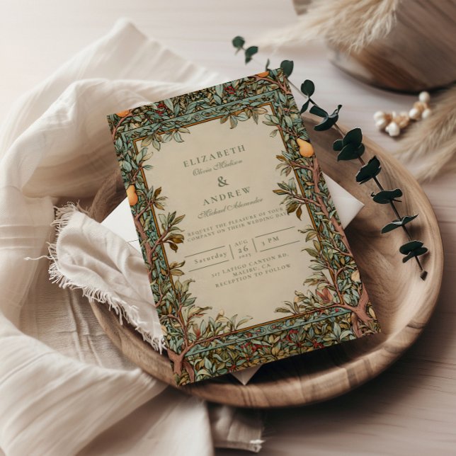 Invitation Vintage Orchard Botanical Wedding (Créateur téléchargé)