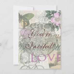 Invitation Vintage Peace Home Belle Amour