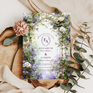 Invitation Vintage Porte de Fer Forgé Jardin Mariage