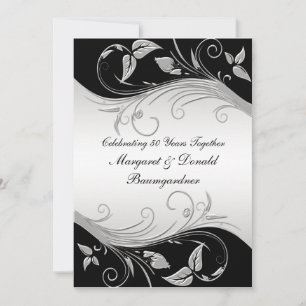 Invitation vintage pour les 25 ans de mariage