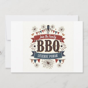 Invitation vintage pour pique-nique et barbecue – 