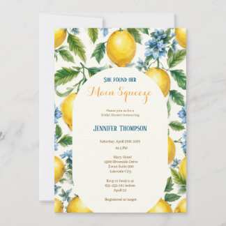 Invitation Vintage principale Squeeze citrus douche nuptiale