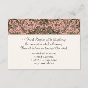 Invitation Vintage réception baroque Débordement d'or