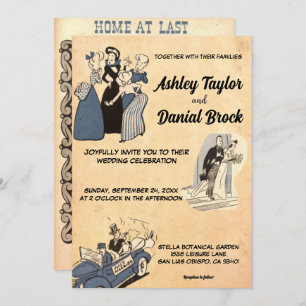 Invitation Vintage Retro Old Rustic les années 50 Comic Pop A
