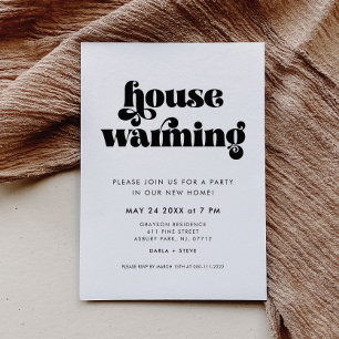 Invitation Vintage Retro Script Houclier Party