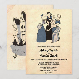 Invitation Vintage Retro Vieux Rustique Funny Mariage de sarc