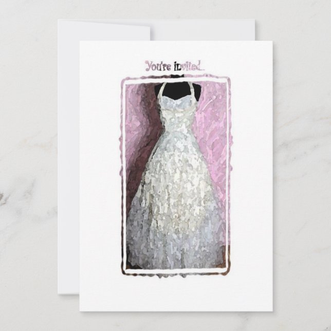 Invitation vintage Robe Douche (Devant)