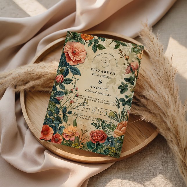 Invitation Vintage Rose Garden Wedding (Créateur téléchargé)