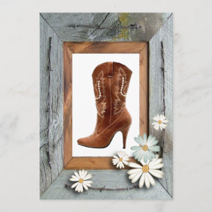 Invitation vintage Rustic Country Bridal