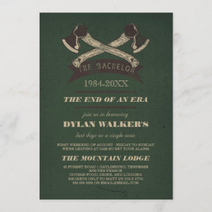 Invitation Vintage Rustic Hatchelor Party