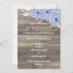 Invitation Vintage rustique Lilac Bouquet Mariage