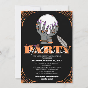 Invitation vintage simple costume d'halloween éffrayant