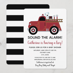 Invitation vintage sur le Baby shower de camion-fe