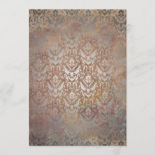 Invitation vintage toscane Damask