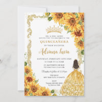Vintage Tournesol Floral Princesse Quinceañera