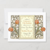 Vintage Tulip Floral Élégante fête d'anniversaire 