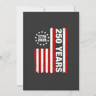 Invitation Vintage USA Semiquincentenaire 250e Anniversaire 