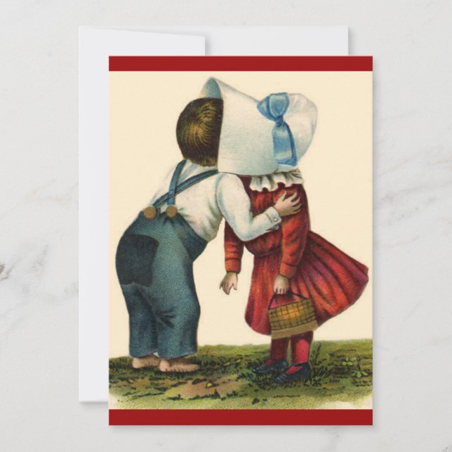 Invitation Vintage Valentine Premier Kiss Day (Devant)