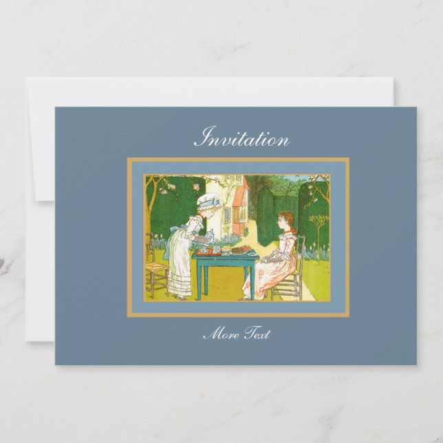 Invitation Vintage Victorian Tea Party (Devant)