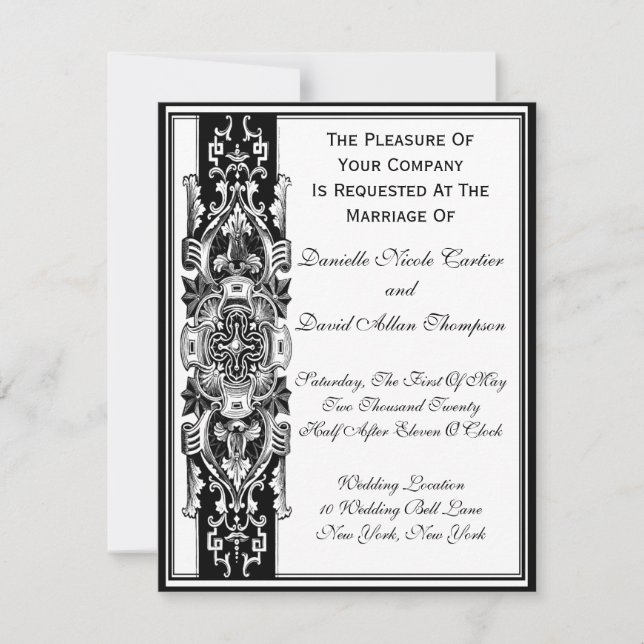 Invitation Vintage victorien (Devant)