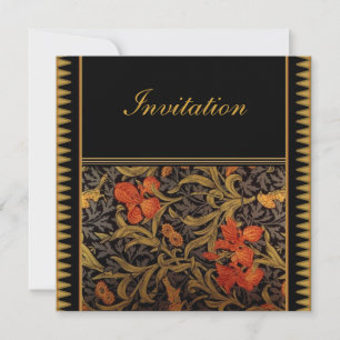 Invitation Vintage victorien William Morris