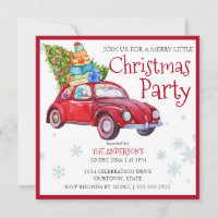 Vintage voiture roux roux avec arbre de Noël